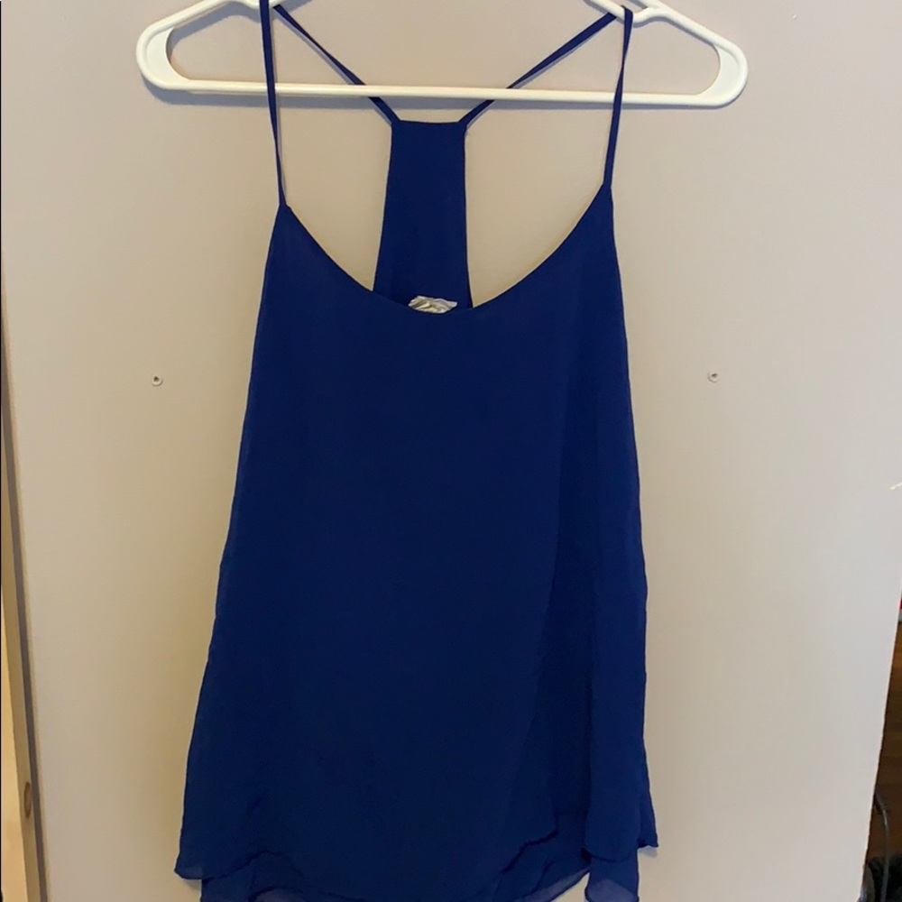 Royal blue tank top (chiffon)